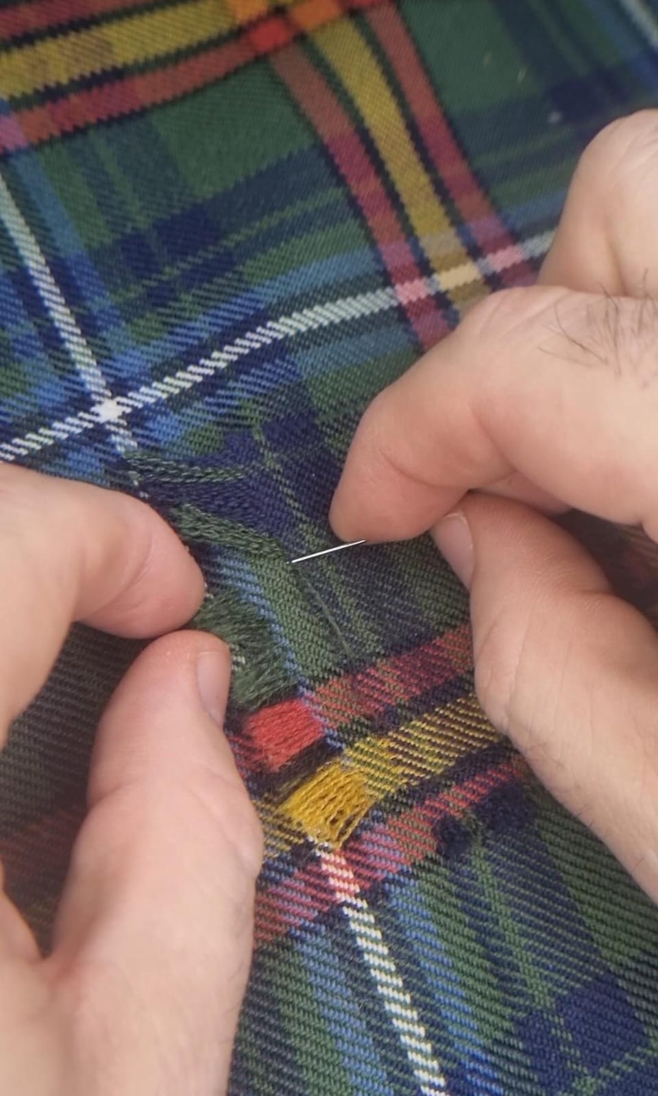 Kilt repair shop in Glasgow Scotland offering strap replacement, resizing and invisible mending UK-wide by post
